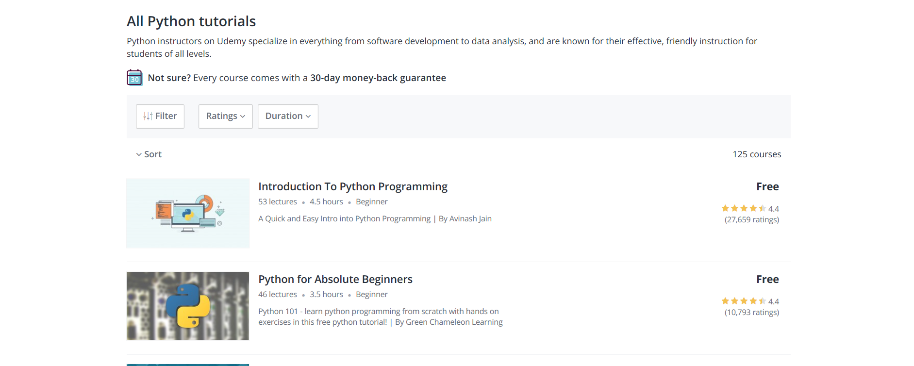 Udemy Free Python Courses