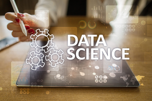 Data Science, analysis. Internet and technology concept concept, banner and infographic on virtual screen.