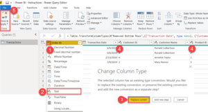 Change Order ID from Numberic to Text in Power Query Editor