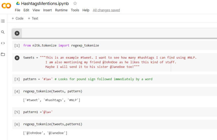Finding Hashtags and Mentions using Python – Data Science Review