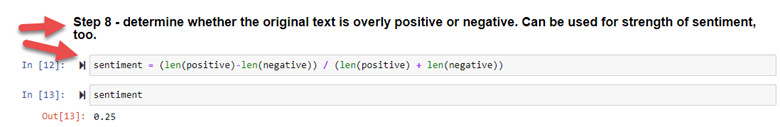 Sentiment Equation in Code