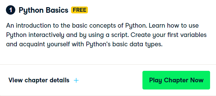 Intro Python Chapter 1