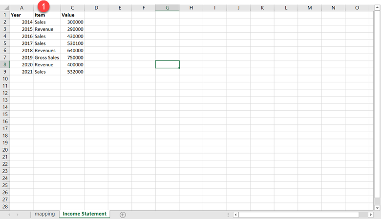 01 - Income Statement Table