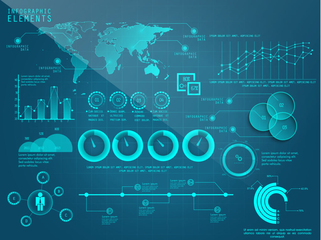 Set of creative business infographic elements.